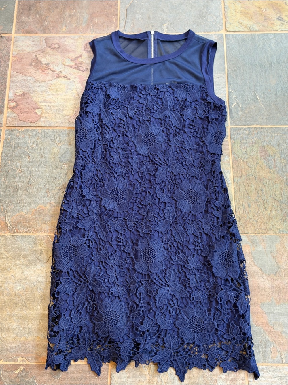 Kut from the Kloth Navy Floral Sheath Dress- 8